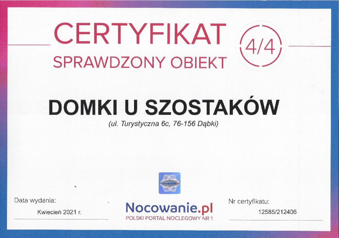 דומבקי Domki U Szostakow מראה חיצוני תמונה